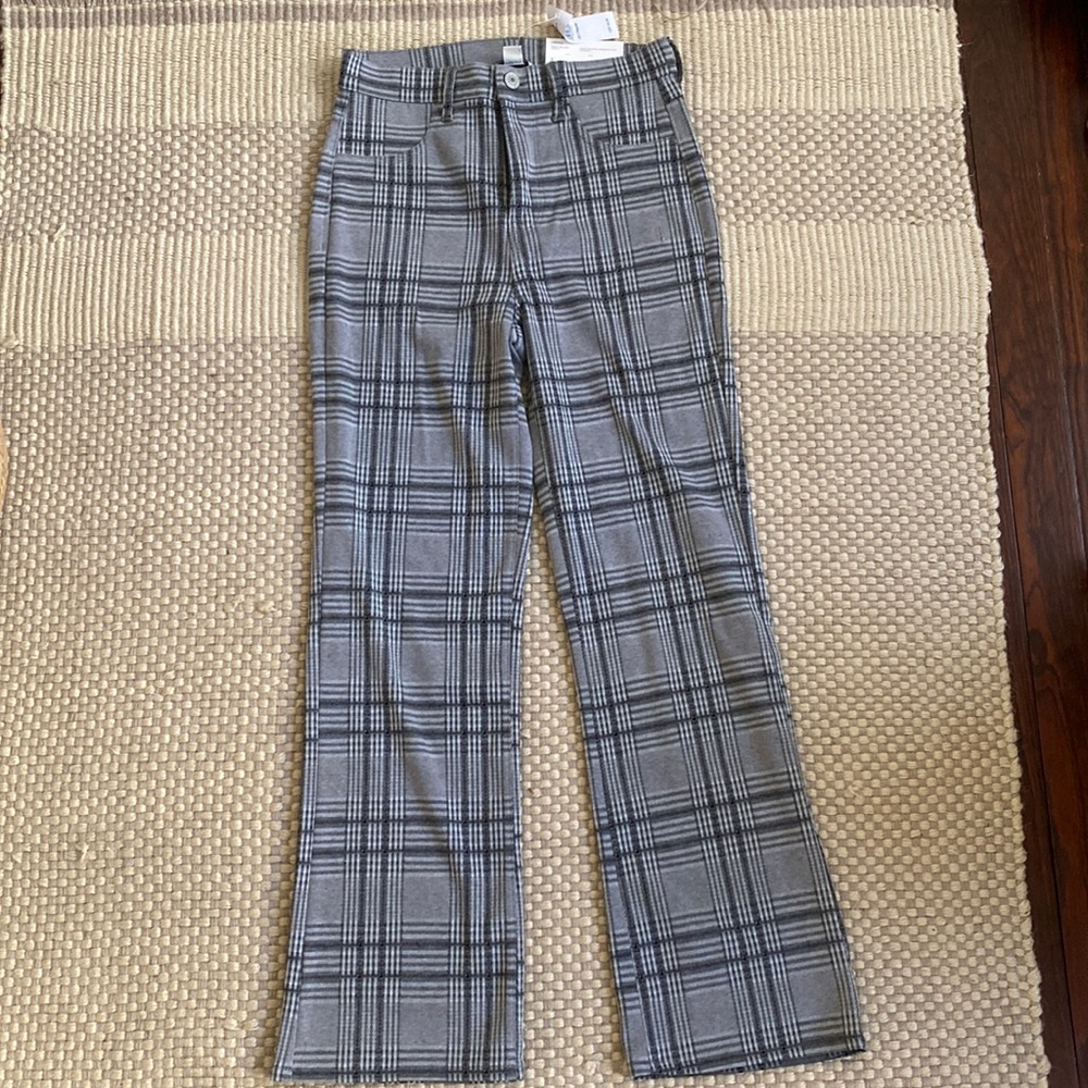 American Eagle Plaid Skinny Kick Crop Pants